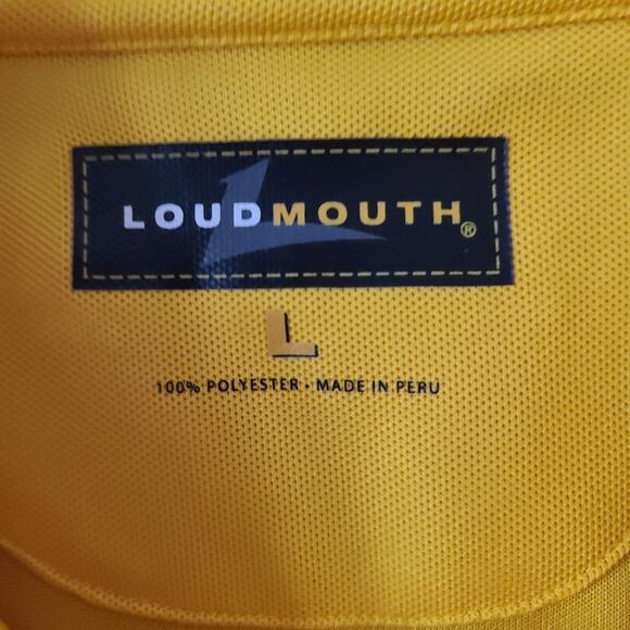 Loudmouth Golf Womens Tank Top Size Large Yellow Sleeveless Collar Buttons Slits - Picture 7 of 10